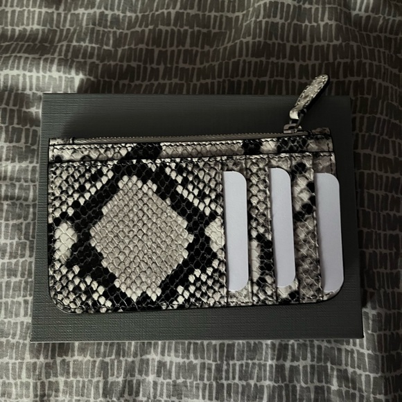 Balenciaga zippered Snake print leather cardholder wallet - Picture 3 of 5